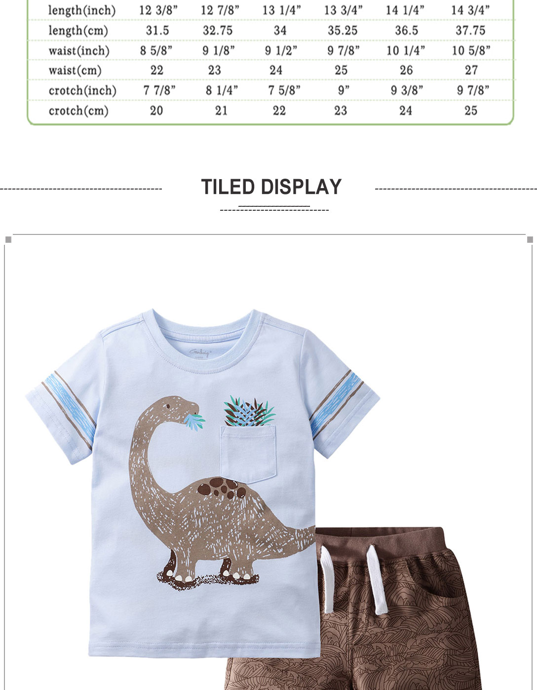 Dinosaur T-Shirt And Shorts for Toddler Summer outfits