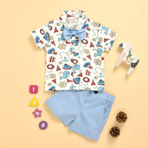 Animal pattern  Bow Tie Kids T-Shirts And Shorts