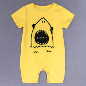 Cotton baby jumpsuit baby clothes Baby one Piecess Suits Cartoon big shark pattern