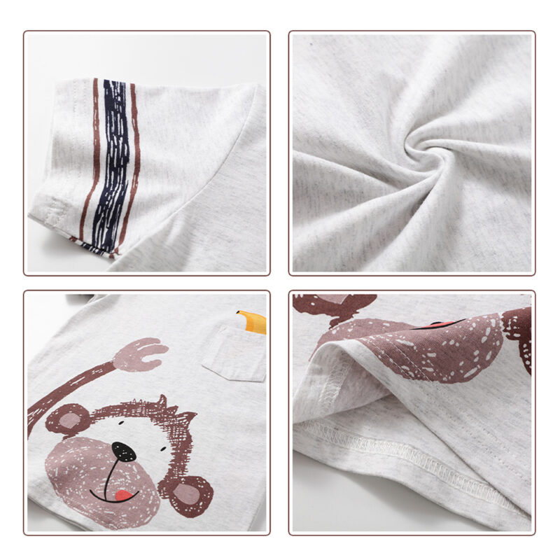 Summer Toddler Boy Clothes T-Shirt And Shorts  (Monkey Shirt)