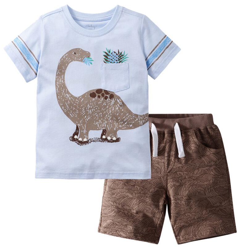 Dinosaur T-Shirt And Shorts for Toddler Summer outfits
