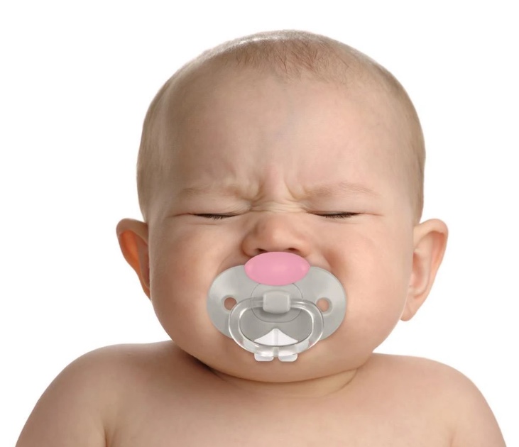 How should the baby quit the pacifier?