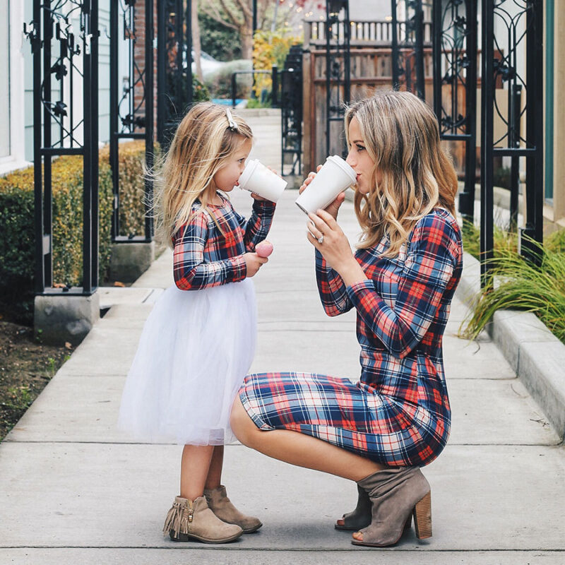 Summer 2020 Family Outfit Mother And Daughter Dress (Lattice)