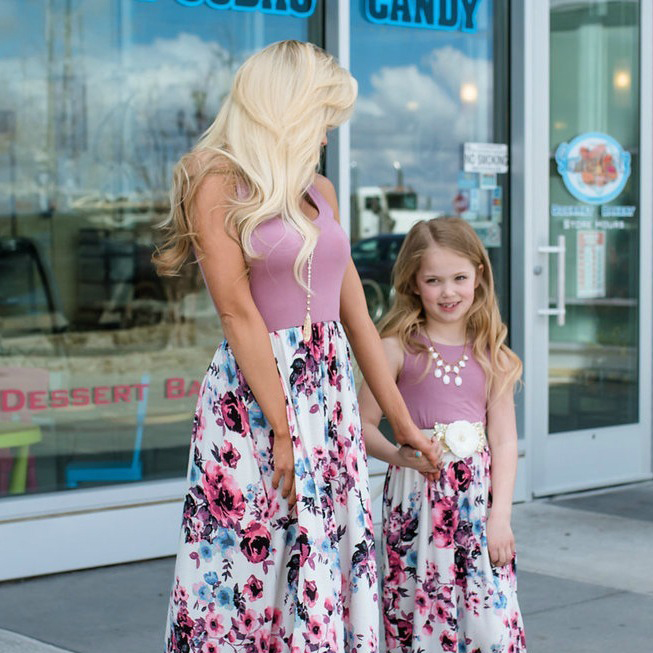 Summer Family Outfit Mother And Daughter Dress