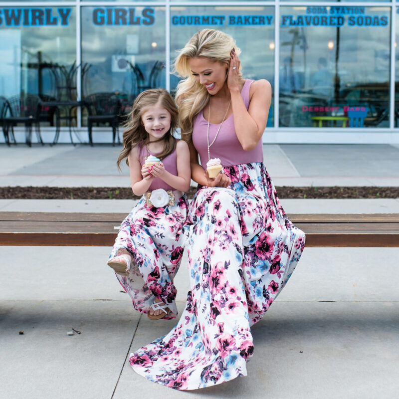 Summer Family Outfit Mother And Daughter Dress
