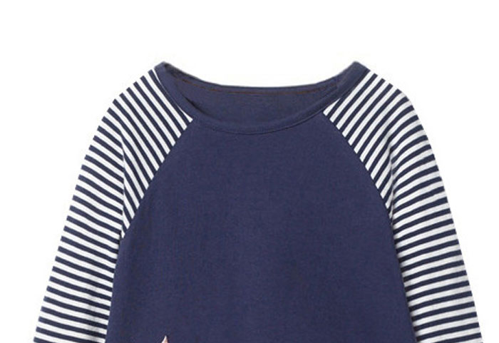 Toddler Girls Dresses Striped Short Sleeve (unicorn,7656)