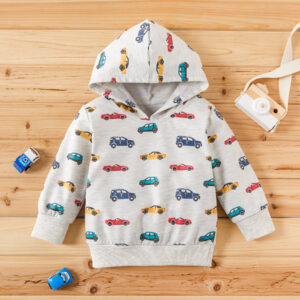 Baby / Toddler Boy Trendy Car Print Hoodie (No Shoes)