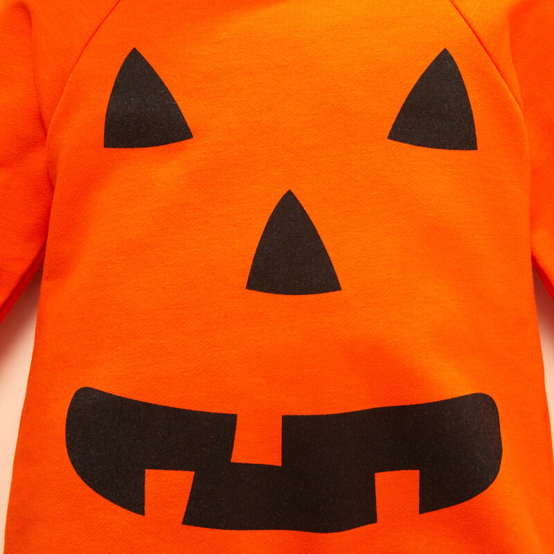 Baby Pumpkin Halloween Jumpsuit