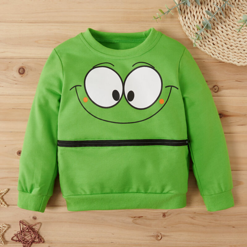 Baby / Toddler Cutie Cartoon Animal Decor Long-sleeve Sweatshirt