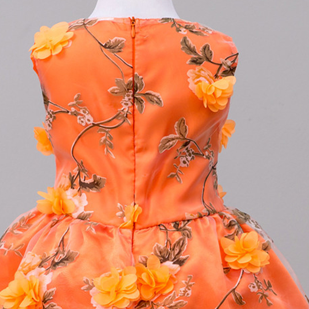 Baby / Toddler Girl 3D Floral Decor Sleeveless Party Dress - Image 4