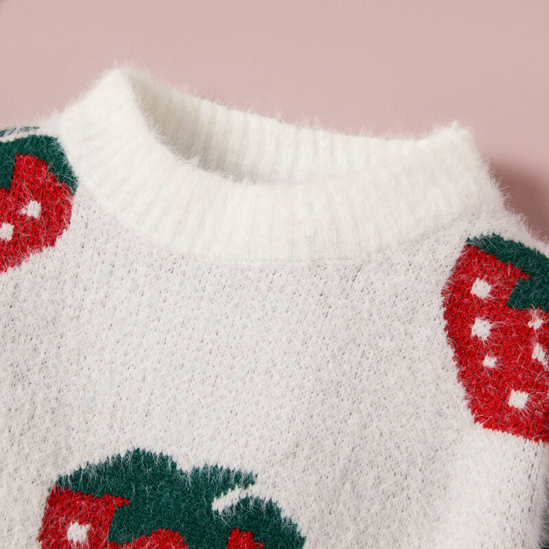 Baby / Toddler Girl Strawberry Long-sleeve Sweater