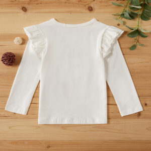 Baby / Toddler Casual Solid Flutter-sleeve Top (No Shoes)