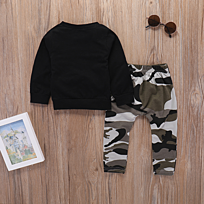 2-piece Cool LITTLE KING Top and Camouflage Pants Set