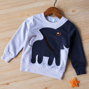 Funny Long-sleeve Elephant Top for Toddler Boy