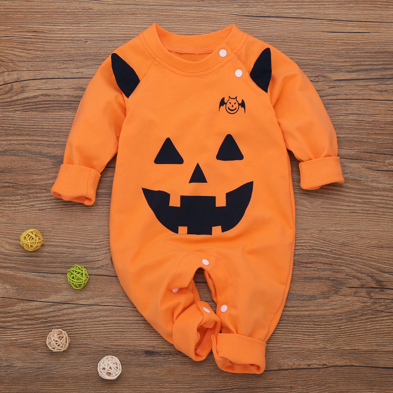 Baby Halloween Style 3D Monster Design Long-sleeve Jumpsuit