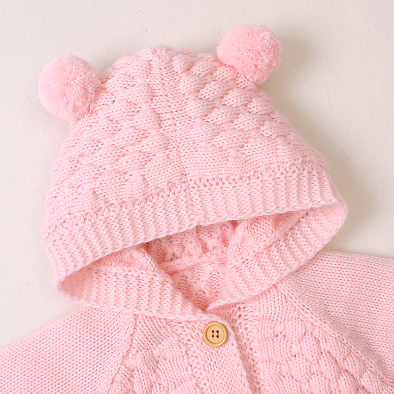Baby Boy / Girl Adorable Pompon Deer Solid Knitted Coat (No Shoes)
