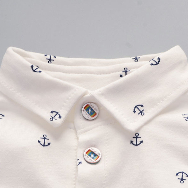 Toddler Boy Anchor Print Long-sleeve Shirt and Pants Set