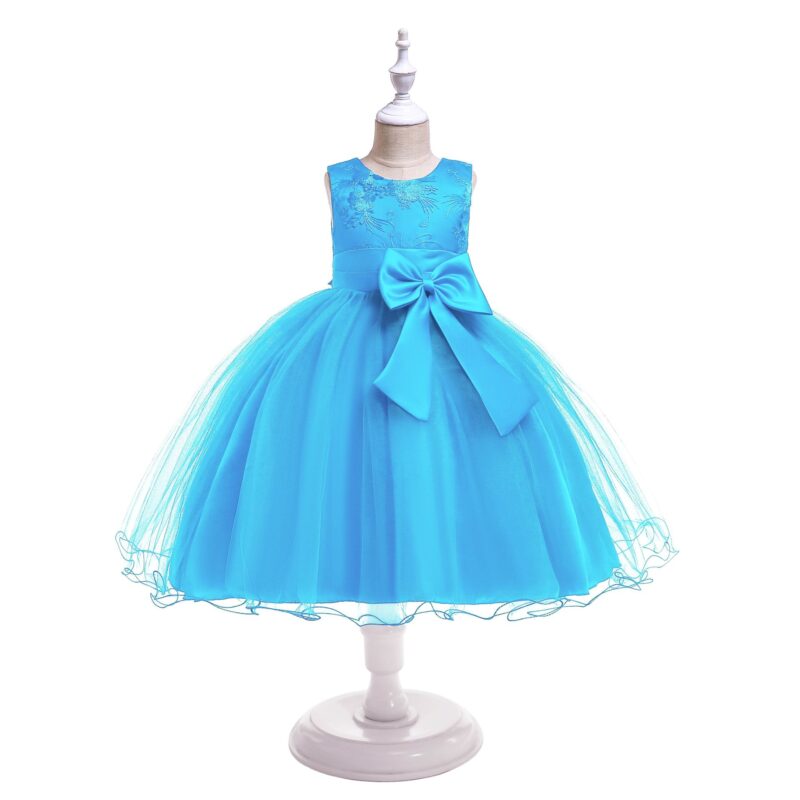 Baby / Toddler Girl Pretty Floral Embroidery Stylish Tulle Party Dress