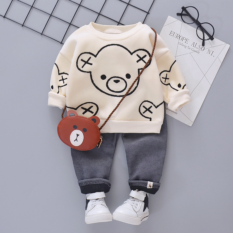 Baby / Toddler Boy Bear Print Sweatshirt and Pants Set