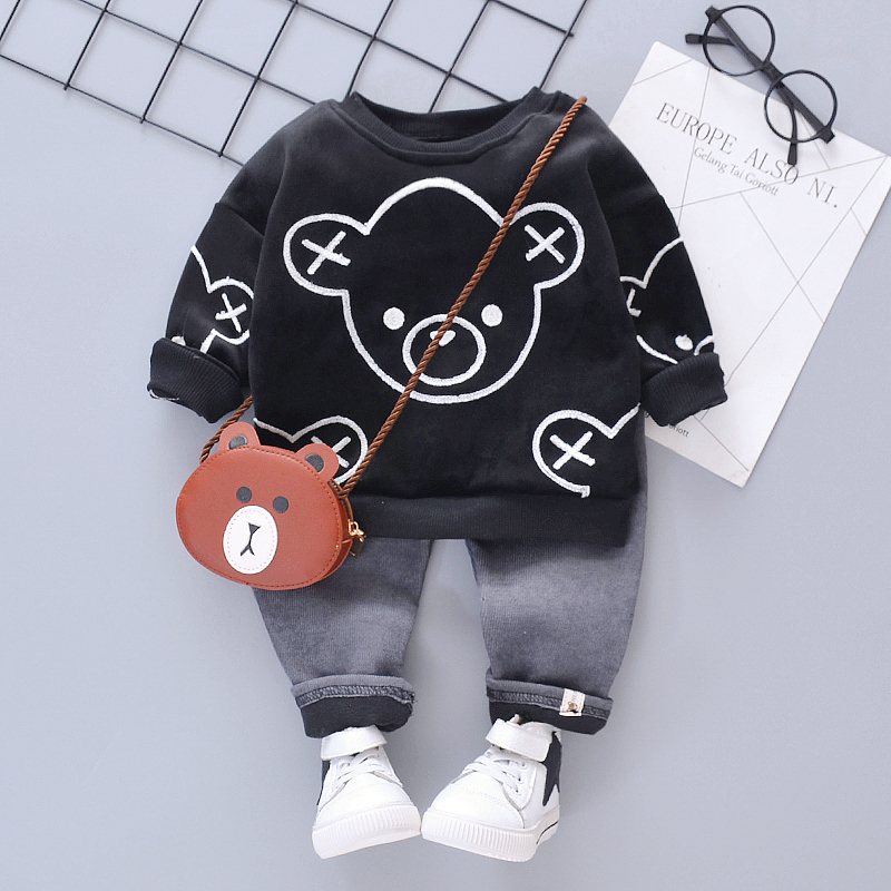 Baby / Toddler Boy Bear Print Sweatshirt and Pants Set