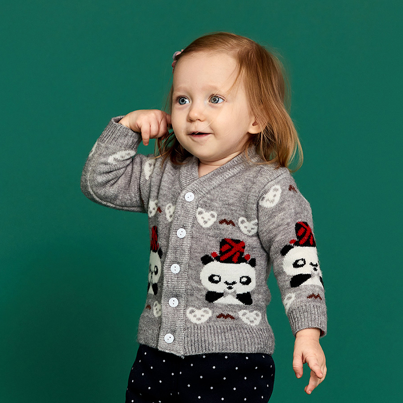 Baby / Toddler Adorable Panda Decor Warm Knitwear