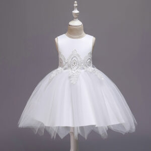 Baby / Toddler Bowknot Embroidery Tulle Party Dress
