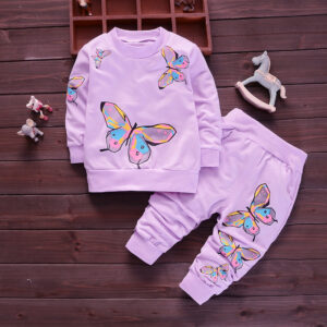Baby / Toddler Butterfly Patterned Sweatshirt and Pants Set