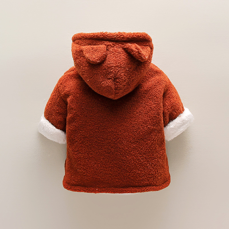 Baby / Toddler Cartoon Bear Fluff Long-sleeve Hooded Coat