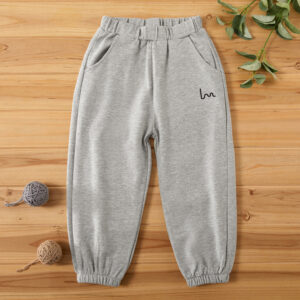 Toddler Boy Letter Print Solid Casual Sporty Pants