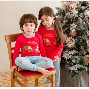 Little Kid and Toddler Boys' 2-Piece Cotton Christmas Pajama Set