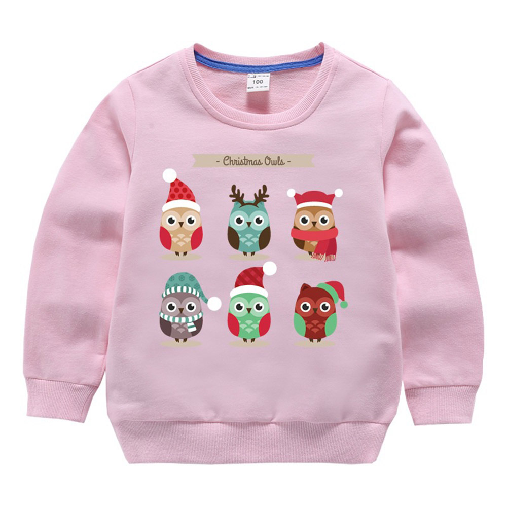 Baby Boy Clothes Christmas Cartoon Owl Printed Long Sleeve Tops - Image 5