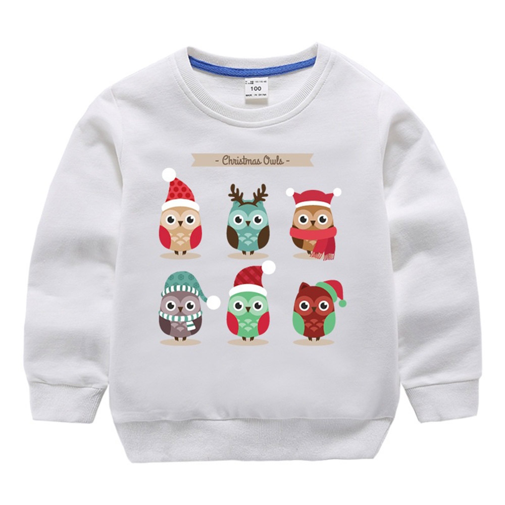 Baby Boy Clothes Christmas Cartoon Owl Printed Long Sleeve Tops - Image 7