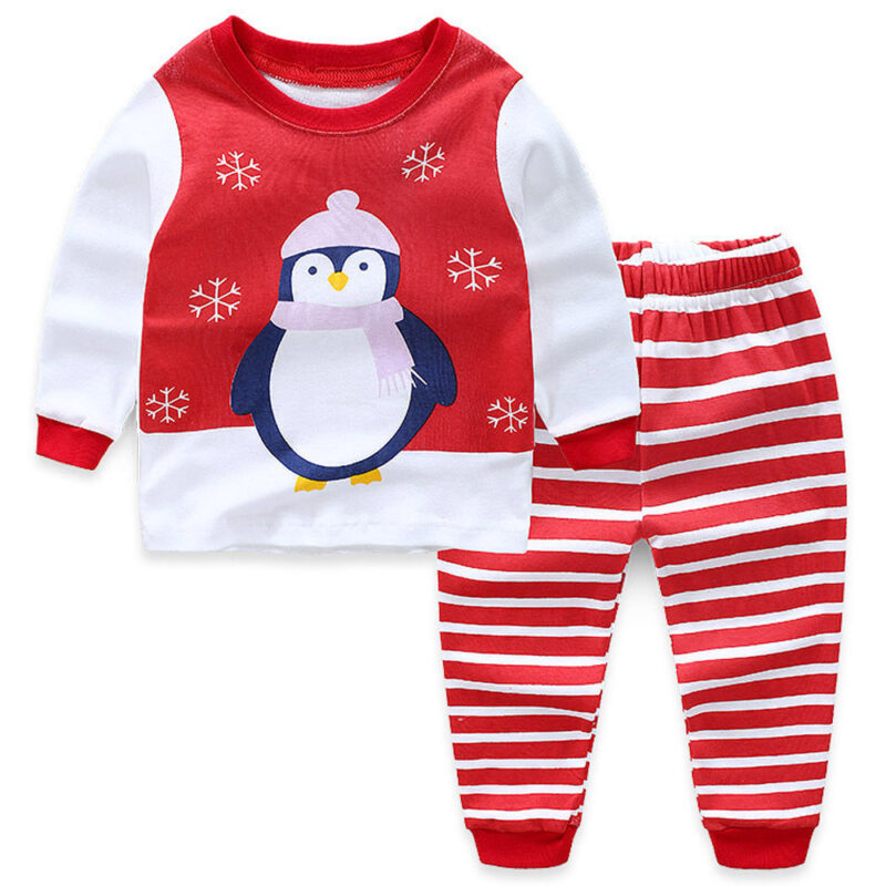 Baby Girls Boys Christmas 2Pcs Outfit Sets Pajamas