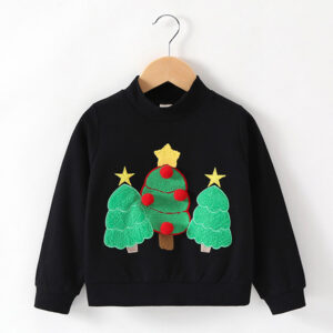 Baby Boy Clothes Christmas Tree Printed Long Sleeve Tops