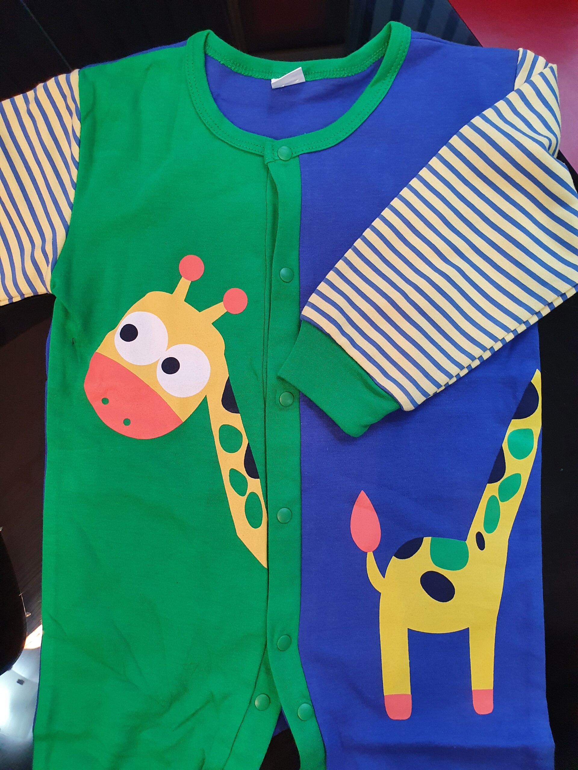 Baby Animal Print Color Block Jumpsuits photo review