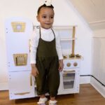 Baby / Toddler Striped Long-sleeve Tee and Solid Overalls Set photo review