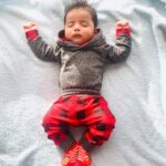 Baby Boy Trendy Solid Long-sleeve Hooded Bodysuit and Plaid Pants Set photo review