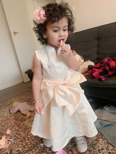 Baby / Toddler Girl Pretty Solid Party Dress photo review