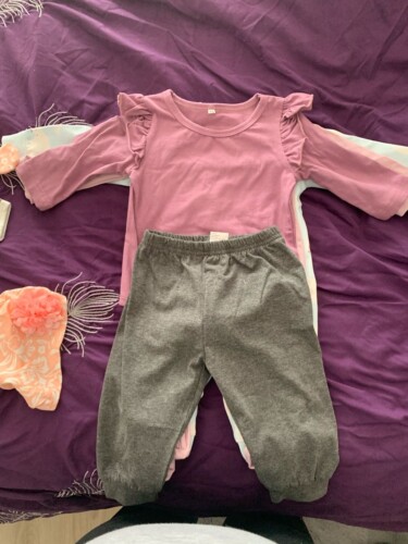 Baby Girl Retro Striped Sets photo review