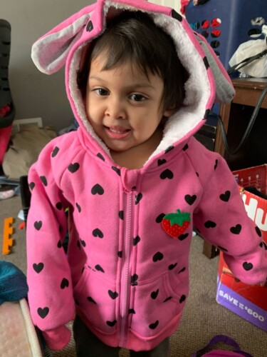 Baby / Toddler Girl Heart Strawberry Fluff Long-sleeve Coat photo review