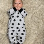 Baby Dotted Letter Print Jumpsuit photo review