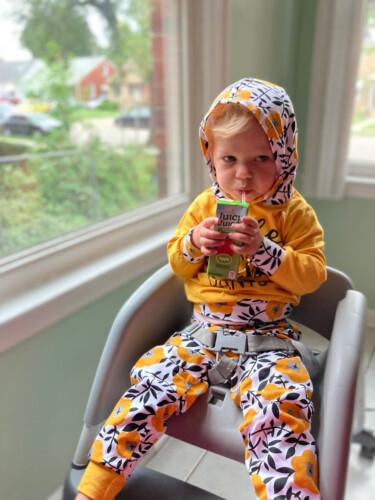 2-piece Baby / Toddler Girl Letter Floral Print Hoodie and Floral Pattern Pants Set photo review