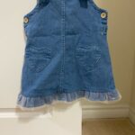 Baby / Toddler Girl Heart Lace Ruffled Denim Strap Dress photo review