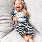 Baby Boy Turtle Print Striped Hoodie and Pants Set photo review