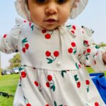 Baby Girl Sweet Cherry Romper with Hat photo review