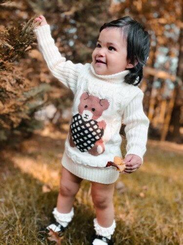 Baby / Toddler Adorable Bear Print Long-sleeve Sweater photo review