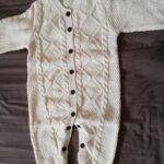 Baby Knitted Solid Long-sleeve Jumpsuit and A Pom-pom Design Hat photo review