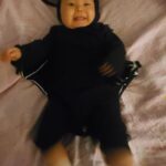 2-piece Baby Solid Bat Halloween Jumpsuits with Hat photo review