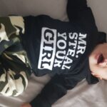 Baby Boy MR STEAL YOUR GIRL Print Hoodie and Camouflage Pants Set photo review