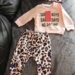 Baby Girl Letter Print Top and Leopard Pants with Headband Set photo review